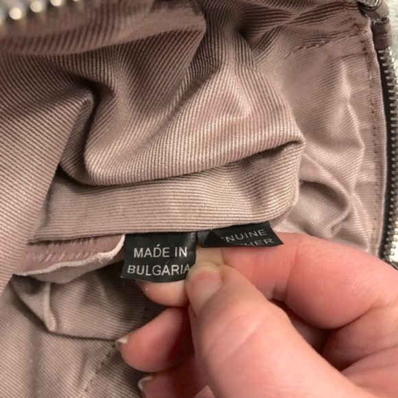 Mauve Leather Satchel Crossbody Bag - Picture 7 of 16